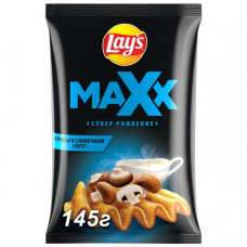 Чипсы Lays maXx картофельные грибы-сливочный соус 145 г
