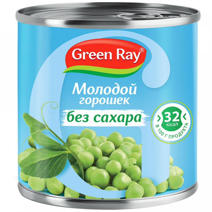 Горошек Green Ray зеленый без сахара 425 г