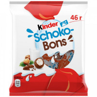 Конфеты Kinder Schoco-Bons из молочного шоколада с молочно-ореховой начинкой 46 г