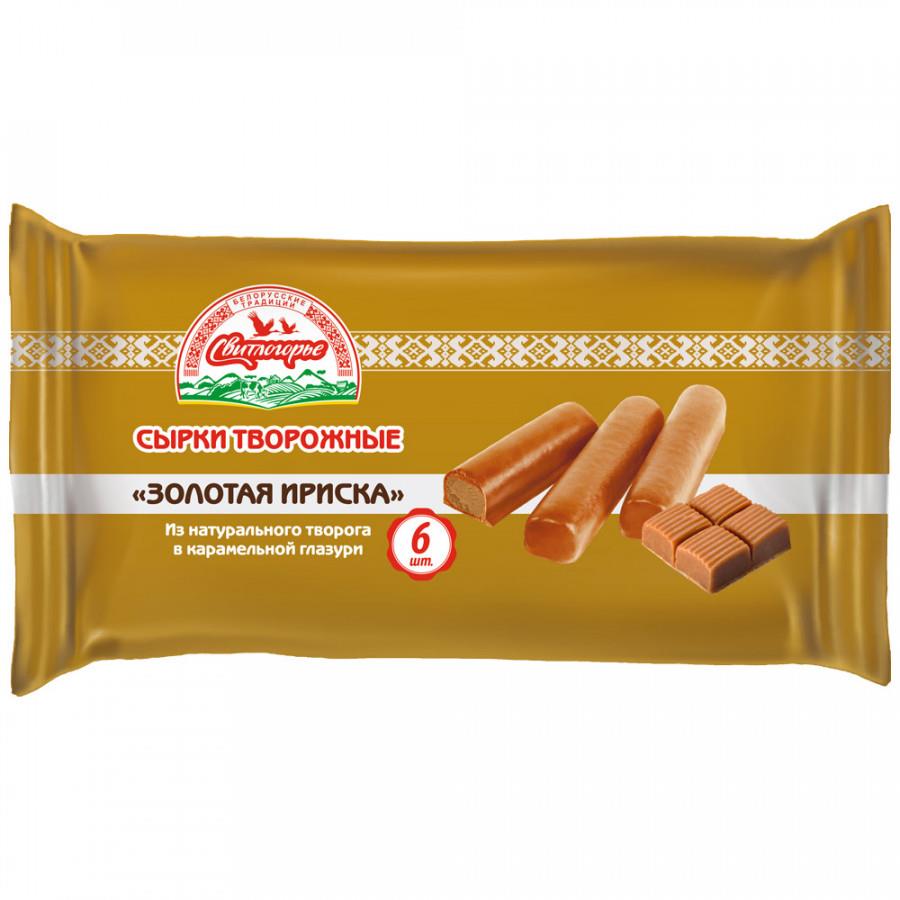 Сырок Свитлогорье Золотая ириска творожный в карамельной глазури (палочки) 23% 180 г