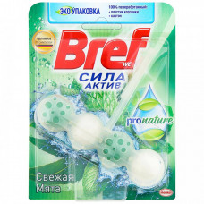 Блок для унитаза Bref ProNature Свежая мята 1 штука 50 г Блок для унитаза Bref ProNature Свежая мята 1 штука 50 г