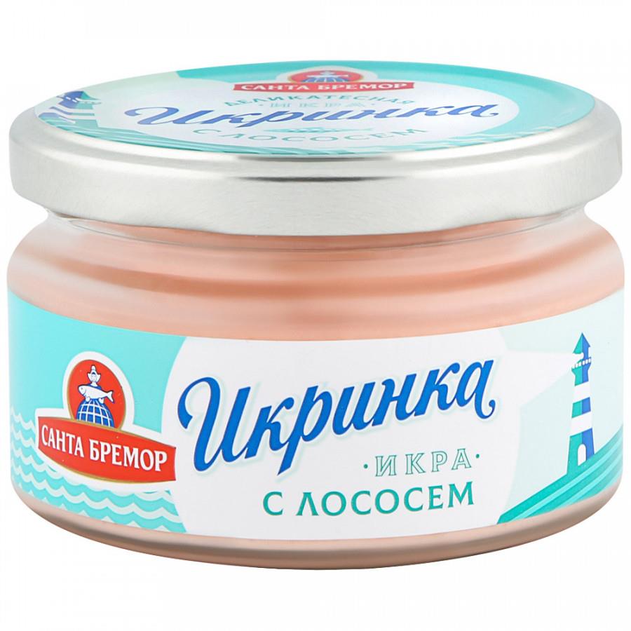 Икра деликатесная Санта Бремор Икринка с копченым лососем 160 г