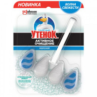 Средство чистящее для унитаза Туалетный утенок Активное очищение Морской отбеливающий подвесной блок 38.6 г