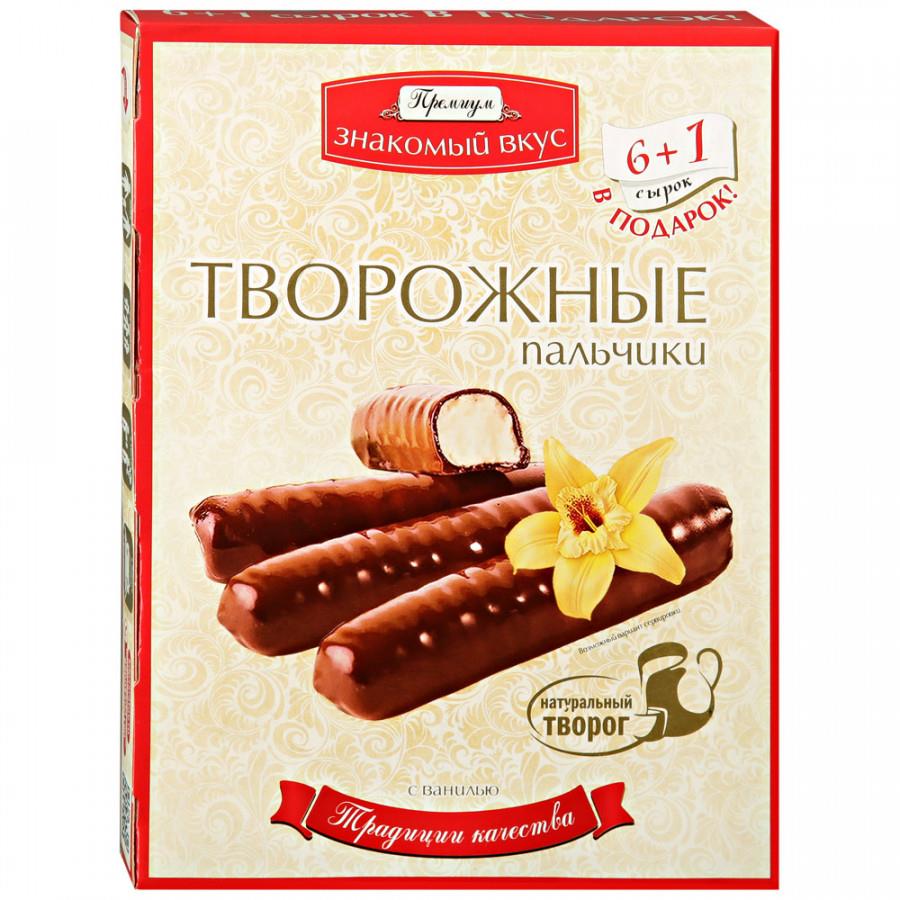 Сырок РостАгроЭкспорт Творожные пальчики Знакомый вкус творожный глазированный с ванилином 15% 7 штук по 25 г