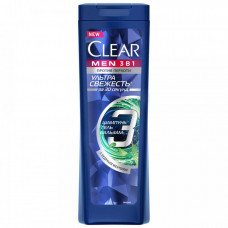Шампунь-бальзам Гель для душа Clear Men Ультра свежесть (3в1) 400 мл