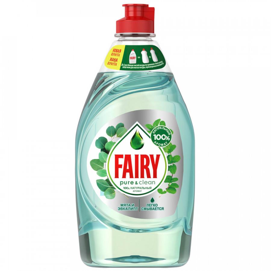 Средство для мытья посуды Fairy Pure & Clean Мята и эвкалипт 450 мл