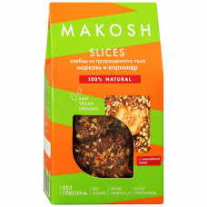 Хлебцы Makosh Slices Морковь и кориандр на основе семян льна 55 г