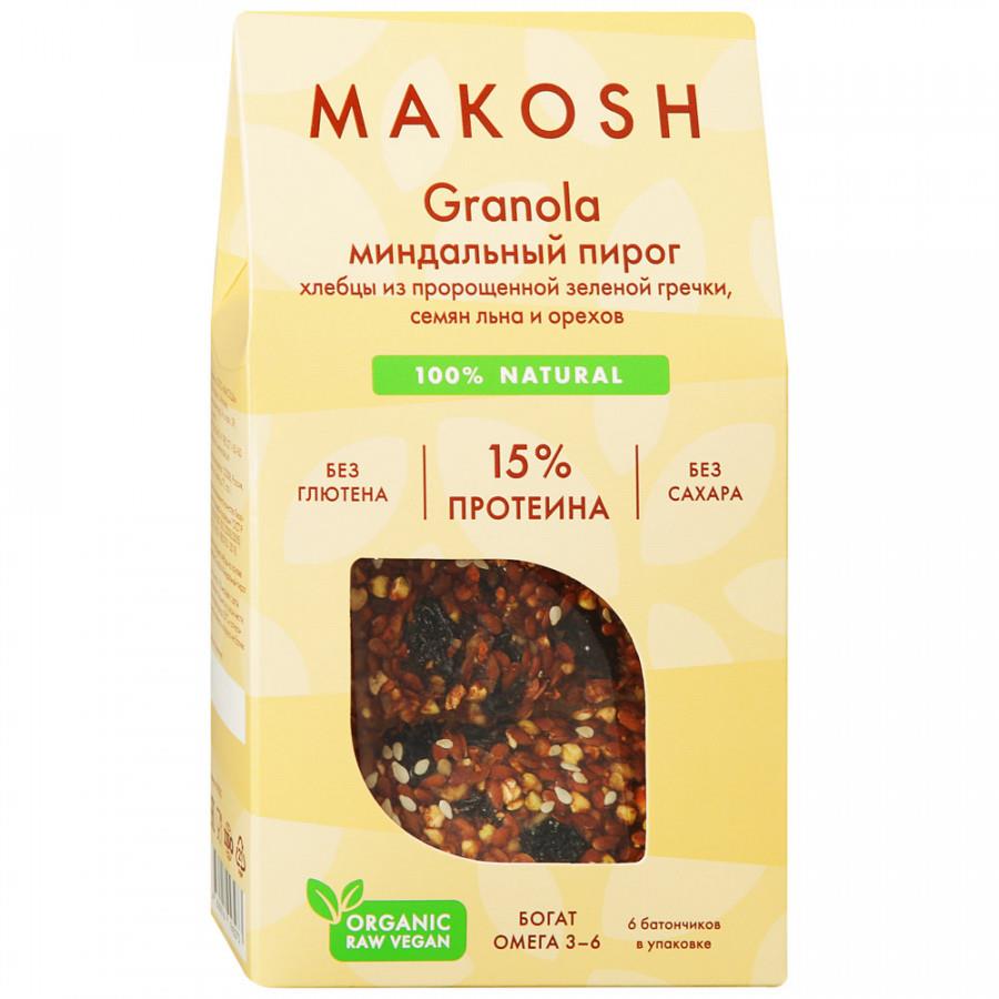 Батончики Makosh Granola Миндальный пирог на основе семян льна 55 г