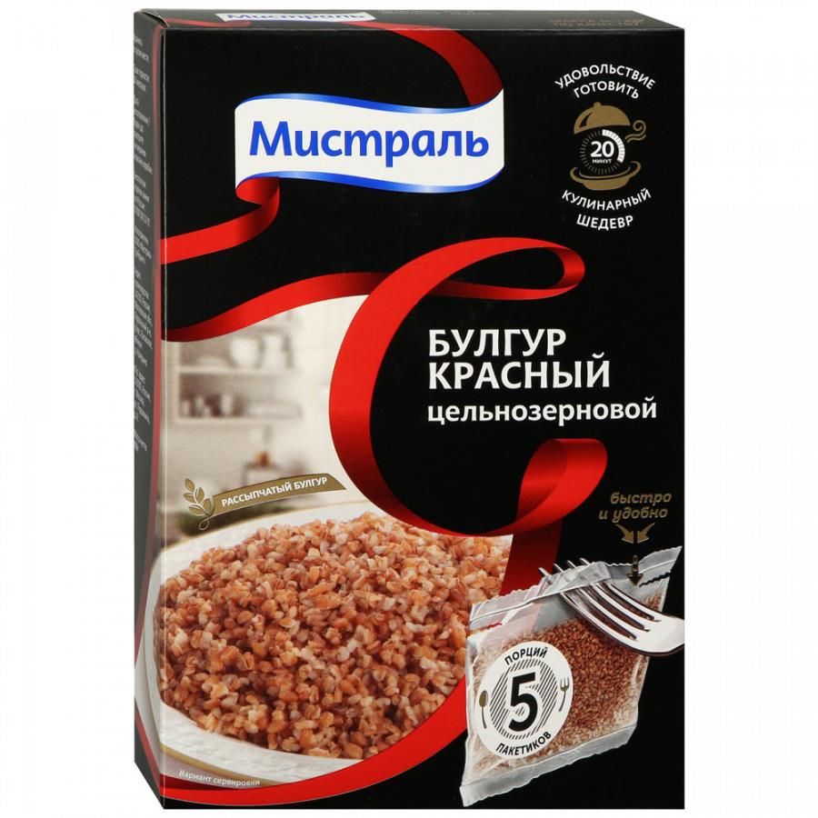 Крупа булгур красный Мистраль цельнозерновой 5 пакетиков по 80 г
