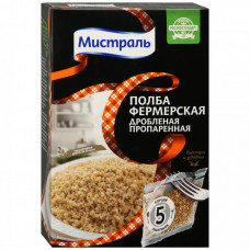Крупа полба Мистраль дробленая Фермерская 5 пакетиков по 80 г