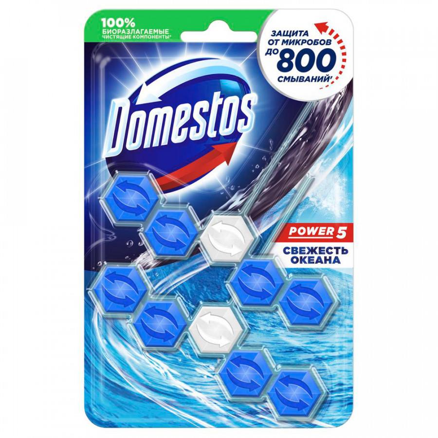 Средство чистящее для унитаза Domestos Power 5 Антиналет Свежесть океана подвесной блок 2 штуки по 55 г