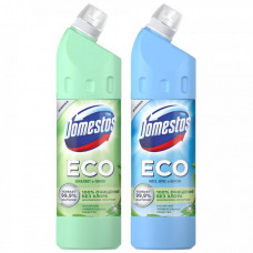 Средство чистящее Domestos ECO 2 в 1 без хлора Свежесть моря и Свежесть леса 2 штуки по 750 мл
