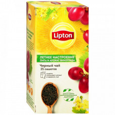 Чай Lipton Летнее настроение черный с цветками липы и ароматом винограда 25 пакетиков по 1.48 г