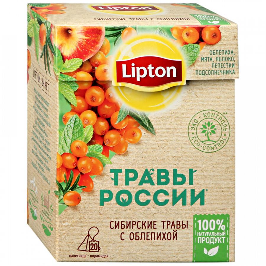 Чай Lipton Травы России облепихой в пирамидках 20 штук по 2 г
