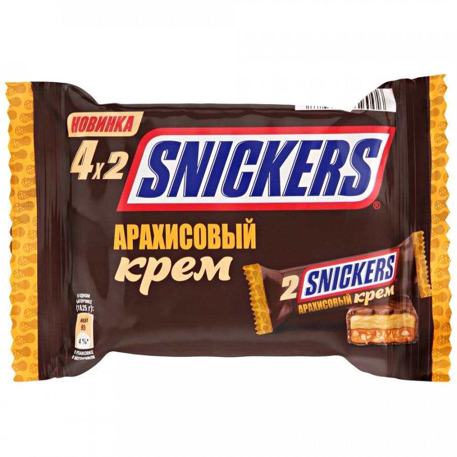 Шоколадный батончик Snickers Арахисовый крем 4 штуки по 36.5 г