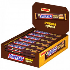 Шоколадный батончик Snickers Арахисовый крем 32 штуки по 73 г