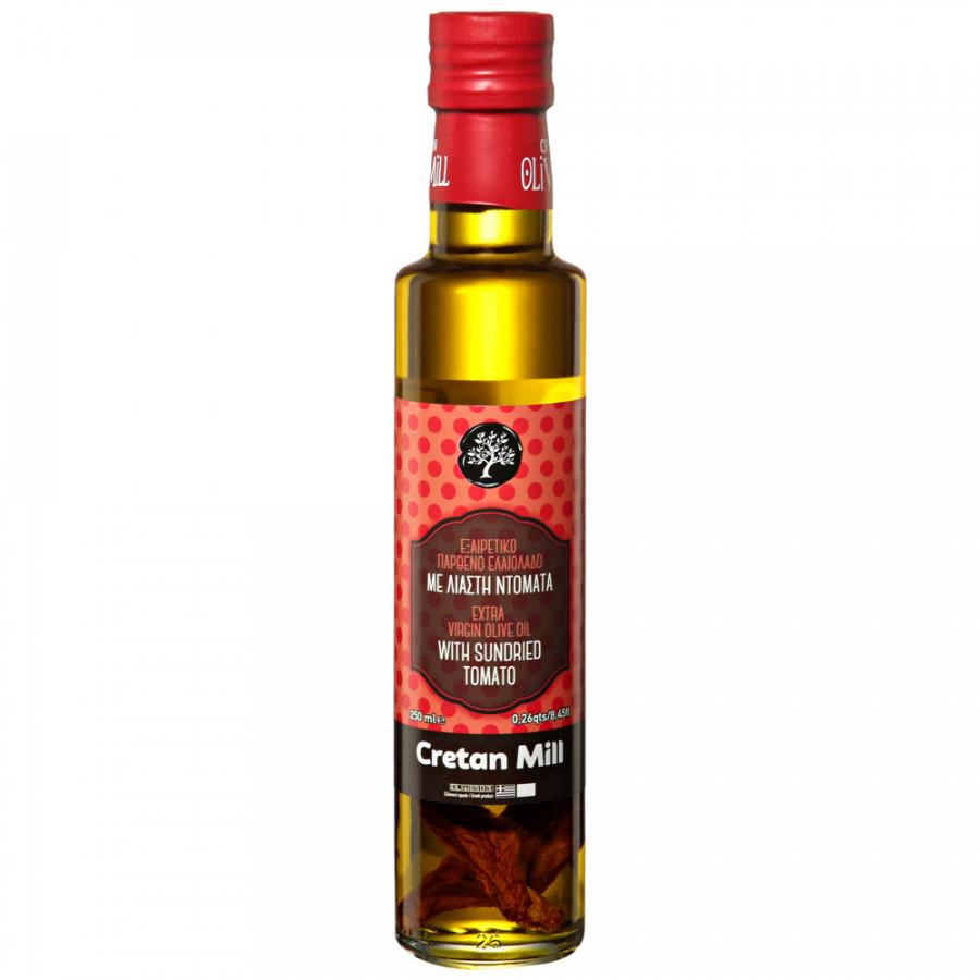 Масло оливковое Cretan Mill E.V. с сушеными томатами 0.25 л