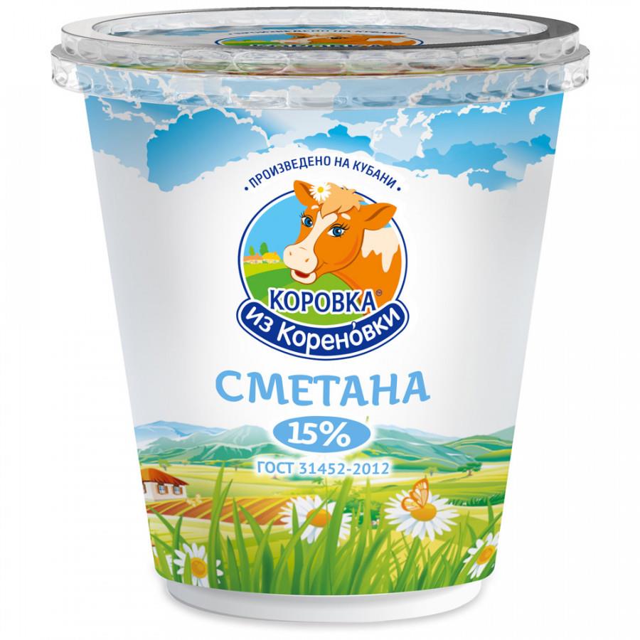 Сметана Коровка из Кореновки 15% 300 г