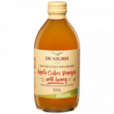Уксус De Nigris Organic яблочный с медом нефильтрованный 500 мл Уксус De Nigris Organic яблочный с медом нефильтрованный 500 мл