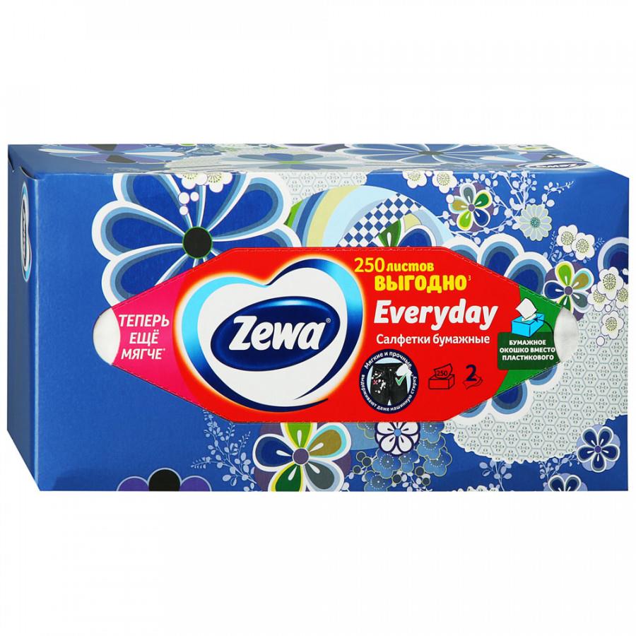 Салфетки Бумажные Косметические Zewa Everyday 250 штук