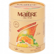 Чай Maitre de The Букет изысканных вкусов имбирь лемонграсс чабрец масло апельсина черный индийский листовой 100 г