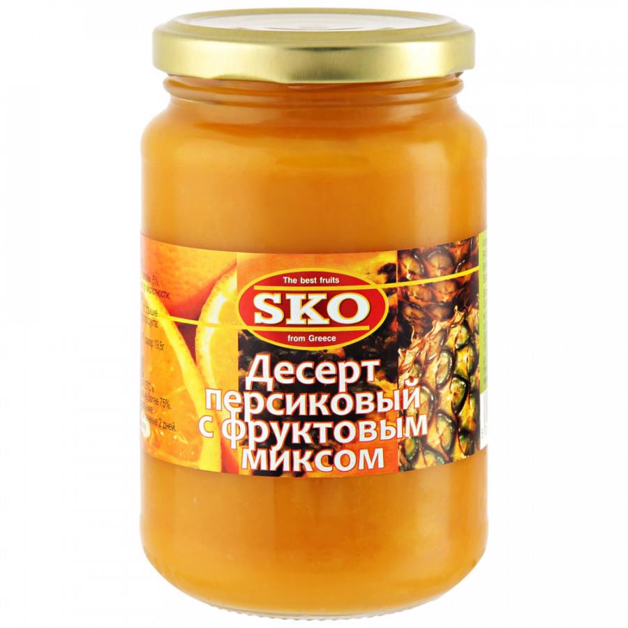 Десерт SKO персиковый с фруктовым миксом 350 г