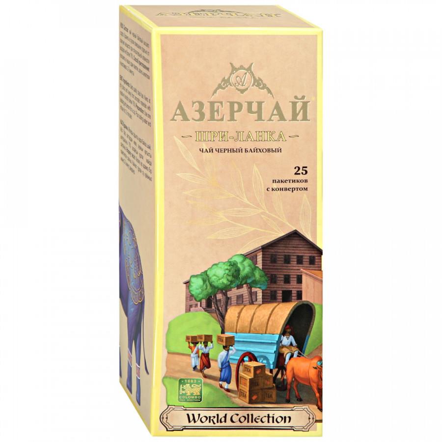 Чай Азерчай World collection Шри-Ланка черный байховый 25 пакетиков по 1.8 г