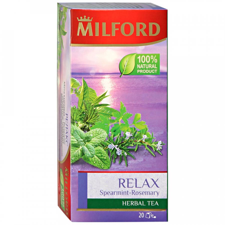 Напиток чайный Milford Relax Мята курчавая - Розмарин 20 штук по 1.75 г