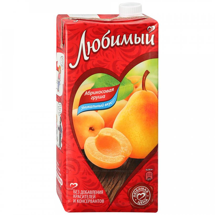 Напиток Любимый Абрикосовая груша сокосодержащий 1.93 л