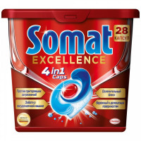 Капсулы для посудомоечной машины Somat Excellence 28 штук