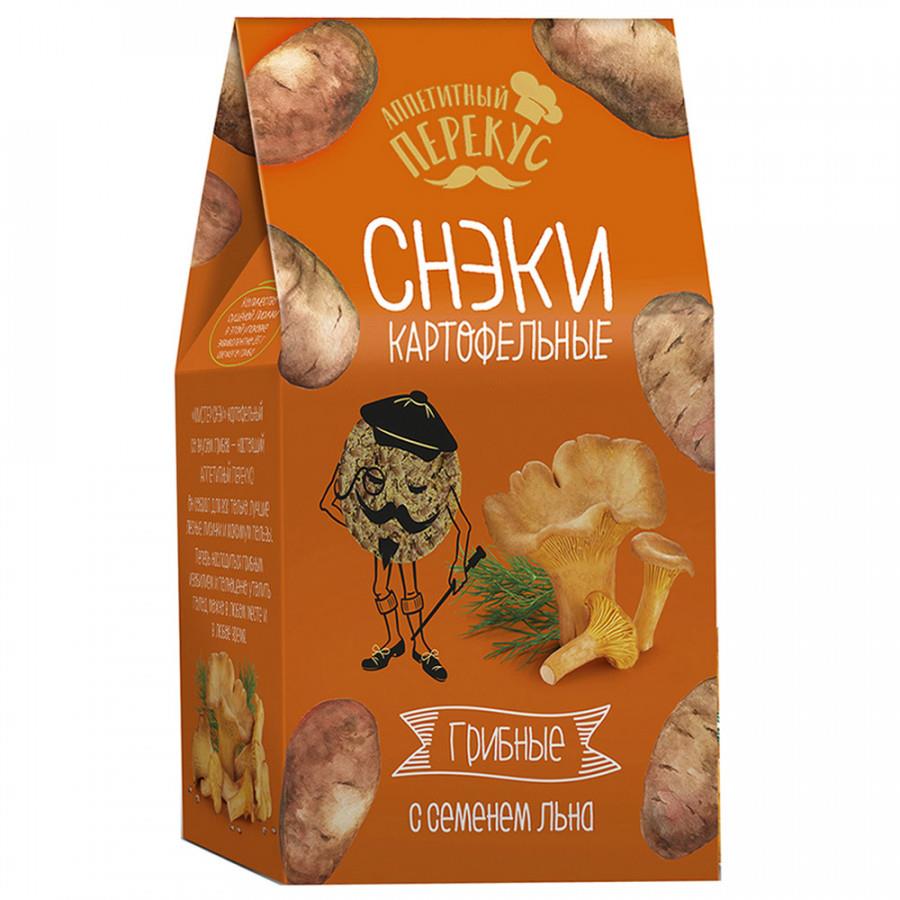 Снэки Аппетитный перекус картофельные с семенем льна Грибные 100 г