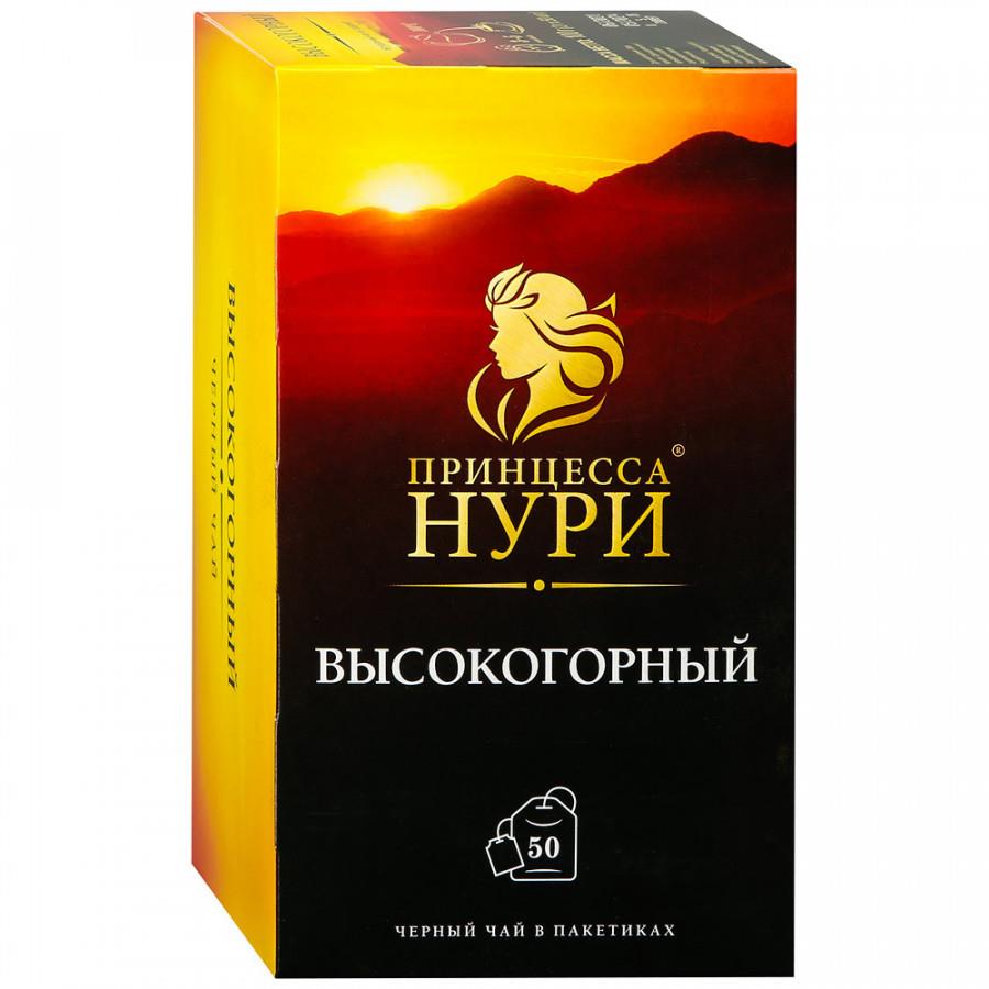 Чай Принцесса Нури Высокогорный черный 50 пакетиков по 2 г