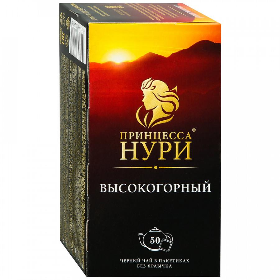 Чай Принцесса Нури Высокогорный черный 50 пакетиков по 2 г