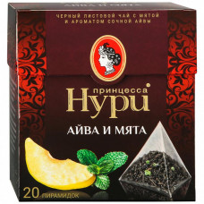 Чай Принцесса Нури Айва и Мята черный 20 пакетиков по 1.8 г