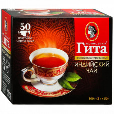 Чай Чай Гита Индийский черный 50 пакетиков по 2 г
