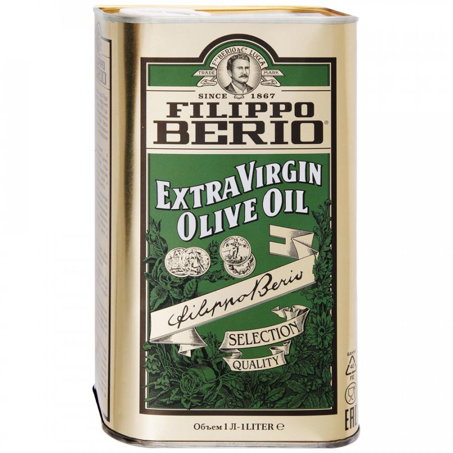 Масло Filippo Berio оливковое нерафинированное Extra virgin железная банка 1 л