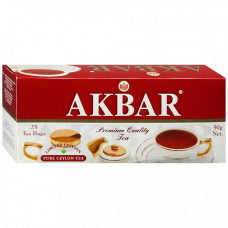Чай Akbar Limited Edition черный байховый цейлонский мелкий 25 пакетиков по 2 г