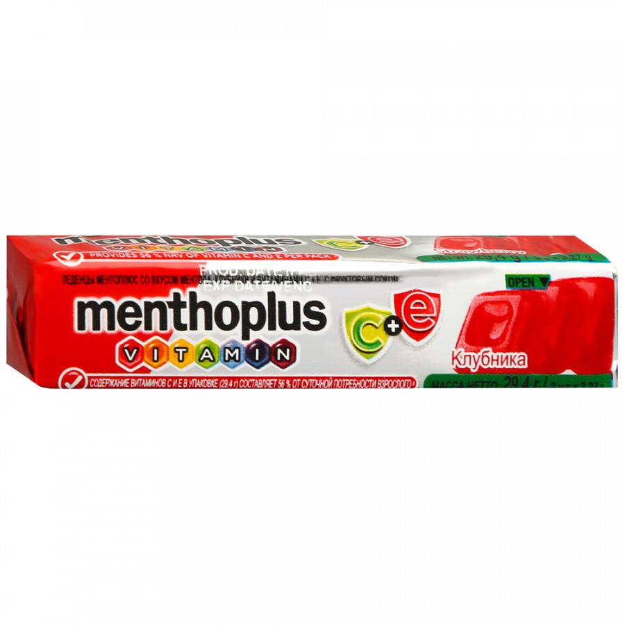 Леденцы Menthoplus Vitamin C+E с клубничным вкусом 29.4 г