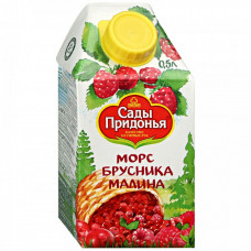 Морс Сады Придонья бруснично-малиновый 0.5 л
