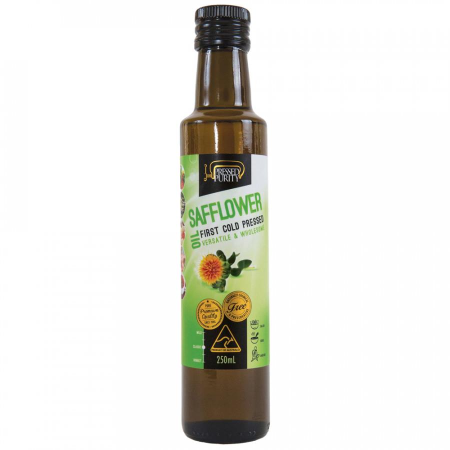 Масло Сафлоровое Pressed Purity Дикий Шафран нерафинированное первый холодный отжим стекло 250 мл