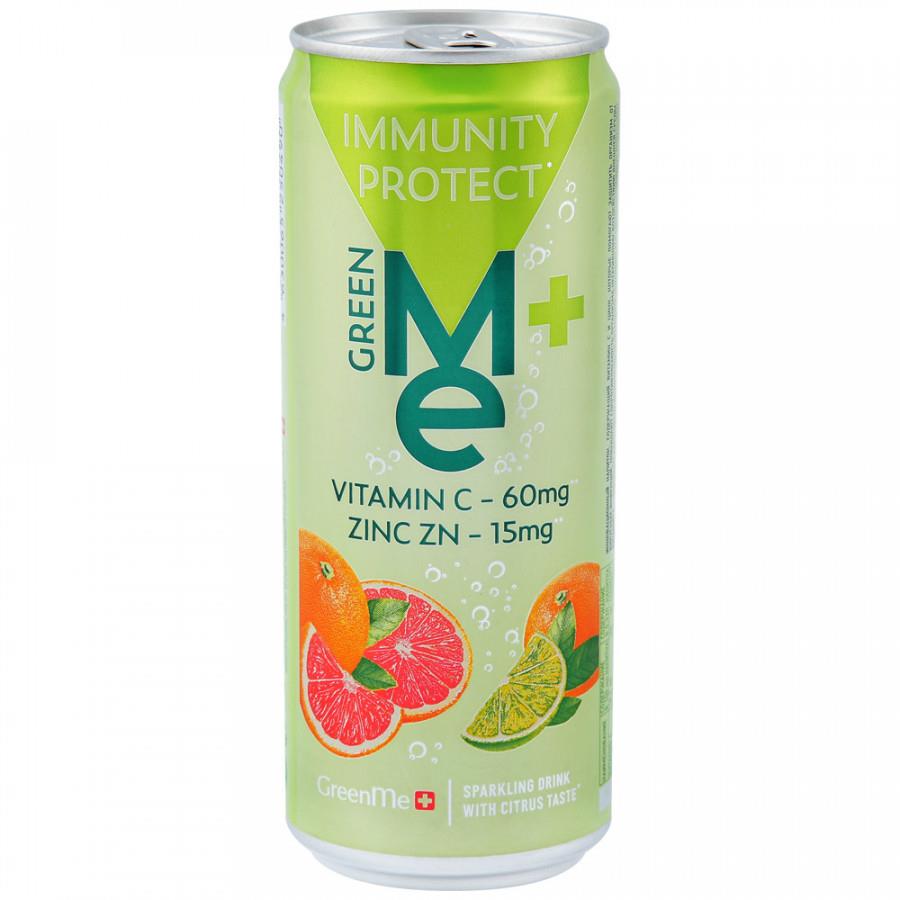 Напиток GreenMe Plus Protect с цинком и витамином C газированный 0.33 л