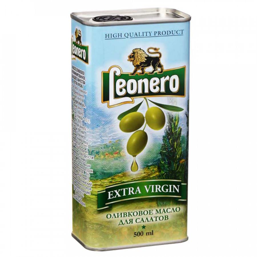 Масло Leonero оливковое Extra Virgin для салатов 500 мл