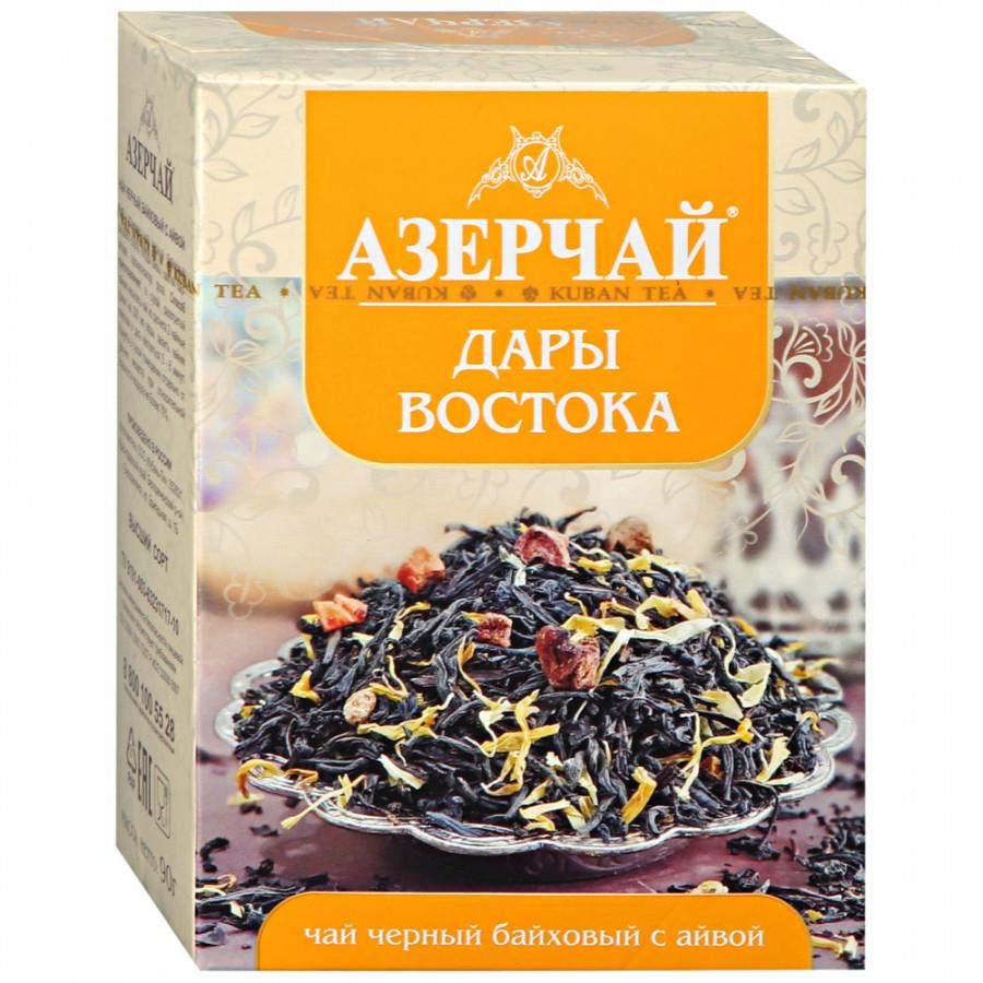 Чай Азерчай черный байховый с айвой Дары востока листовой 90 г