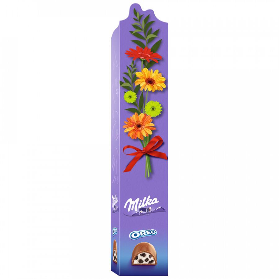 Набор Milka Moments Flowers из молочного шоколада с начинкой со вкусом ванили и кусочками печенья Орео 33.6 г