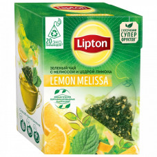 Чай Lipton Lemon Melissa зеленый с мелиссой и цедрой лимона 20 пирамидок по 1.6 г Чай Lipton Lemon Melissa зеленый с мелиссой и цедрой лимона 20 пирамидок по 1.6 г