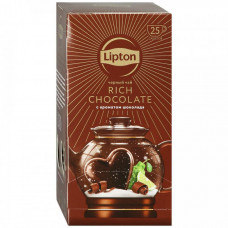 Чай Lipton Rich Chocolate черный с ароматом шоколада в сашетах 25 штук по 1.5 г Чай Lipton Rich Chocolate черный с ароматом шоколада в сашетах 25 штук по 1.5 г