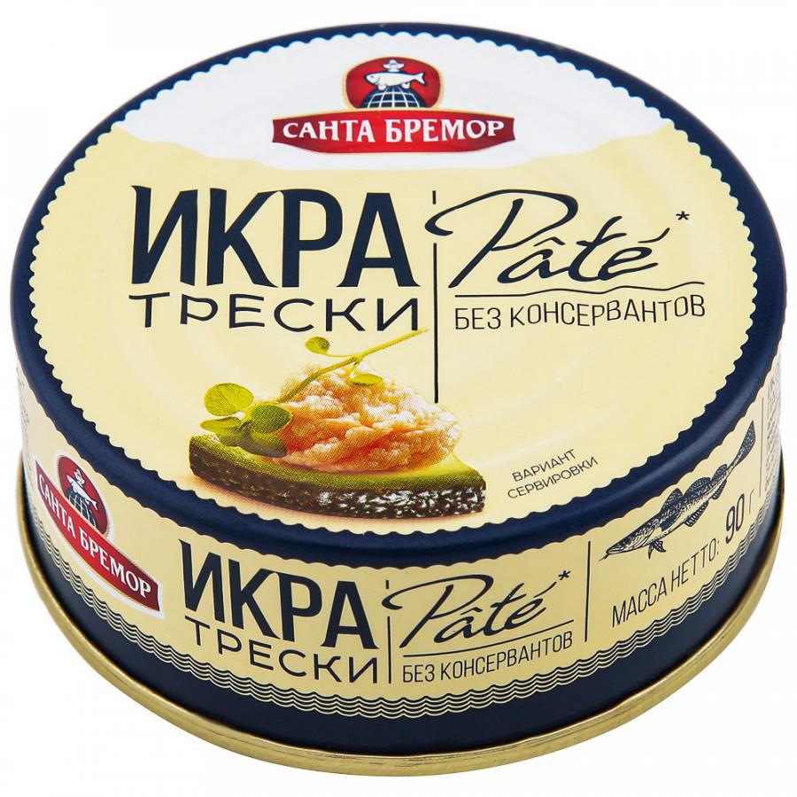 Икра трески Санта Бремор деликатесная люкс Пате 90 г