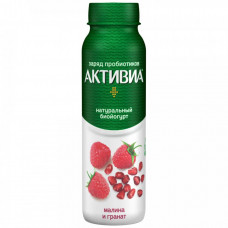 Йогурт Активиа питьевой с малиной и гранатом 2.1% 260 г