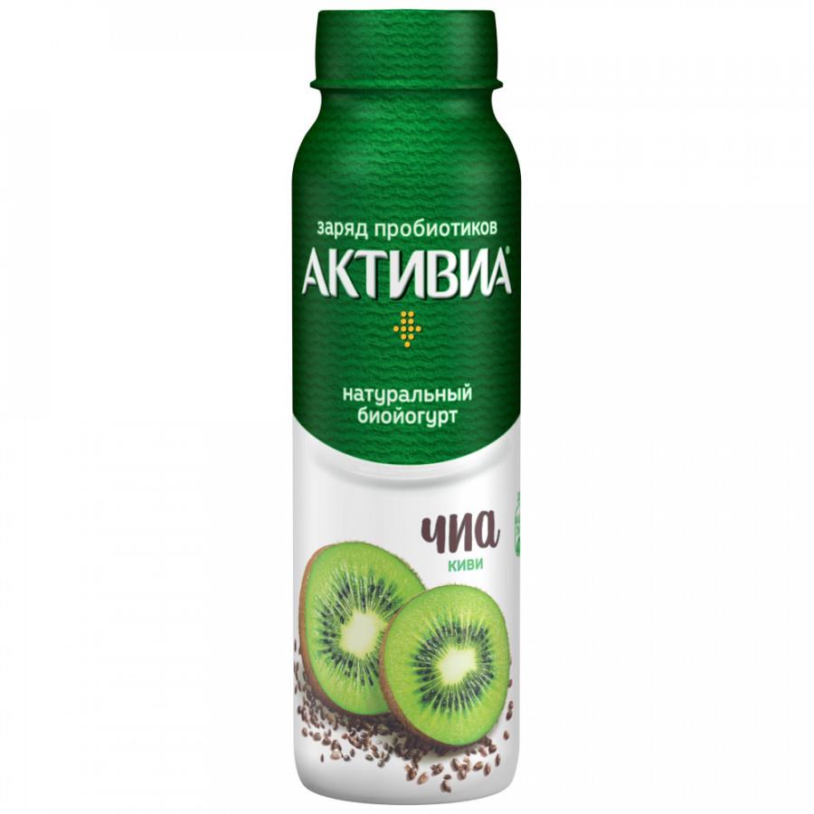 Йогурт Активиа питьевой с киви и чиа 2.1% 260 г