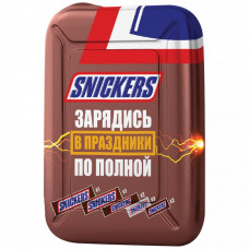 Набор конфет Snickers шоколадных Новогодняя канистра 205 г